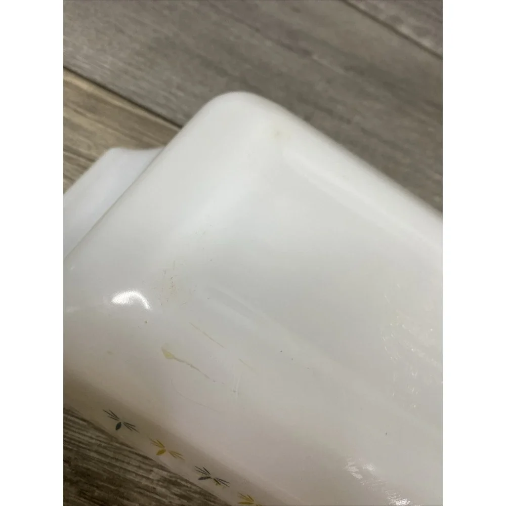Fire-King Loaf Pan Unisex OS White Good Atomic Starburst Milk Glass MCM USA